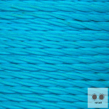 Textilkabel, Stoffkabel, Farbe Hellblau 2 adrig 2 x 0,75 mm² verseilt (Meterware)