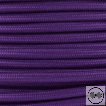 Textilkabel, Stoffkabel, Farbe Lila 2 adrig 2 x 0,75 mm² rund (Meterware)
