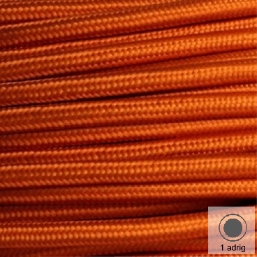 Textilkabel, Stoffkabel, Farbe Orange 1 adrig 1 x 0,75 mm² rund (Meterware)