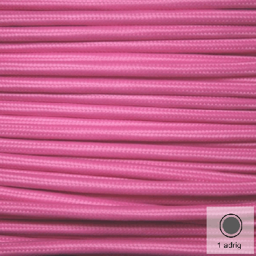 Textilkabel, Stoffkabel, Farbe Pink 1 adrig 1 x 0,75 mm² rund (Meterware)