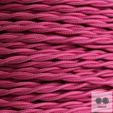 Textilkabel, Stoffkabel, Farbe Pink 2 adrig 2 x 0,75 mm² verseilt (Meterware)