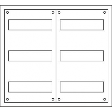 Feld /- Wandverteiler Komplettschrank 72 AV 3-Felder / 3 Reihen 