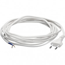 Euro Anschlußzuleitung, H03 VVH2-F, 2 x 0,75²mm, 5 m, weiß