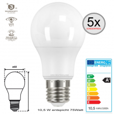5 x E27 LED SMD Birnenlampe Coolweiß 10,5 W entspricht 75 Watt