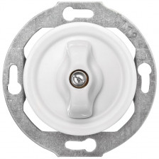 Schaltereinsatz Kombi Dreh Aus Wechsel, Unterputz, 10A / 250V, Porzellan weiß, THPG