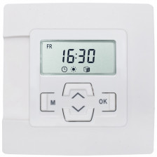 Rolladen Zeitschaltuhr  Speedtimer, Zentralplatte Tages-/Wochenprogramm, ultraweiß