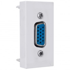 Modul Einsatz VGA RS232 K Buchse für Boden Einbau Steckdose, reinweiß, Klein