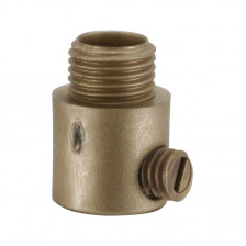 Leuchten Klemmnippel Nylon, gold, M10 mit seitlicher Schraube