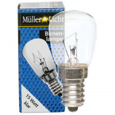 Kühlschranklampe, E14 / 15W, Birnenform, klar Müller Licht