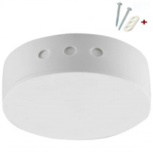 Verteilerdose Baldachin, weiß, mit Schraubdeckel und Montageset