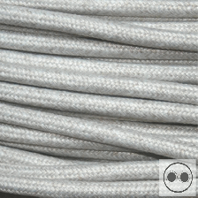 Textilkabel, Stoffkabel, Farbe Baumwolle Melange  2 adrig 2 x 0,75 mm² rund (Meterware)