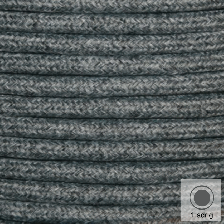 Textilkabel, Stoffkabel, Farbe Baumwolle schwarz-weiß 1 adrig 1 x 0,75 mm² rund