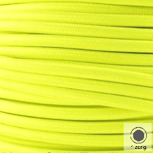 Textilkabel, Stoffkabel, Farbe Neon Gelb 1 adrig 1 x 0,75 mm² rund (Meterware)
