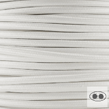 Textilkabel, Stoffkabel, Farbe Weis 2 adrig 2 x 0,75 mm² Flachkabel (Meterware)