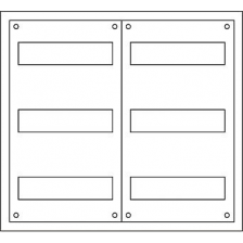 Feld /- Wandverteiler Komplettschrank 72 AV 3-Felder / 3 Reihen 