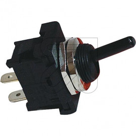 Mini Kipp Schalter 230V / 6(4A), Steckanschluß 4,8mm 1 polig Aus schwarz