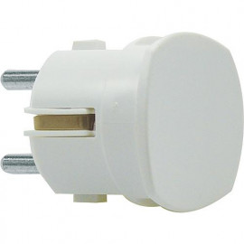 Winkelstecker weiß Thermoplast mit Zugentlastung 250V / 16A