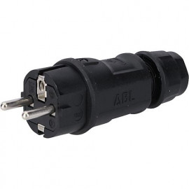 ABL Schuko Hight Stecker 1520 SK+F/B  250V / 16A schwarz  IP44