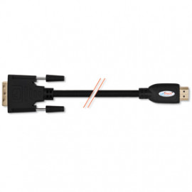 HDMI Anschlusskabel, Stecker / DVI-I-Stecker, PVC, Länge 1,5 m