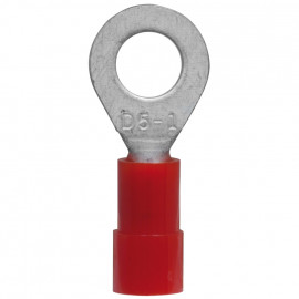 100 Stück Ringkabelschuh, PVC Isolation, für Kabel-Ø 0,5 - 1,5²mm  Anschluss 5 mm rot