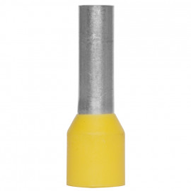 100 Stück Aderendhülse mit Isolierstoffkragen, für 1 Eingang Ø 6²mm Länge 20 mm gelb