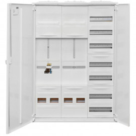 Zählerschrank TAB/VDE 1x 3-Punkt Zählerplatz 1x 3-Punkt Reserveplatz 1x Verteilerfeld 7-reihig