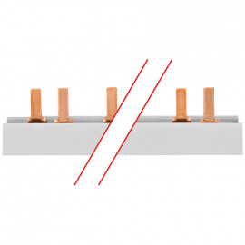 Steg Phasenschiene, 16 mm², 3-polig, L-Form, für 57 LS-Schalter ABB PRO M/COMPACT