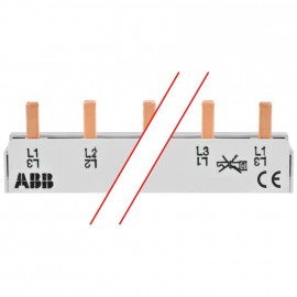 Steg Phasenschiene, 10 mm², 3-polig, L-Form, für 12 LS-Schalter