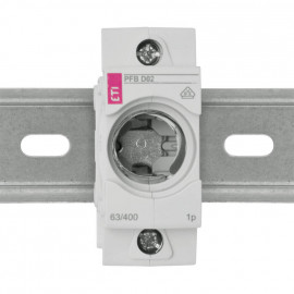 Einbausicherungssockel 1-polig, Doppelfunktions Klemme bis 35 mm² D01 / 16A