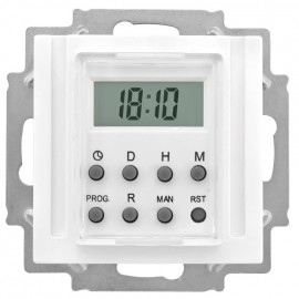 Zeitschaltuhr Kombi LCD, elektronisch, 230V / 1250-2500W 600VA, KLEIN®-KG 55 reinweiß