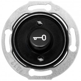 Tastereinsatz Kombi, mit Symbol 'Tür', Unterputz, 10A / 250V, Bakelit schwarz, THPG