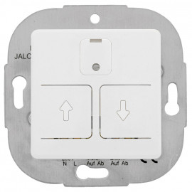 Jalousie Schalter, elektronisch, 230V / 750VA, mit Zentralplatte 50 x 50 mm, reinweiß