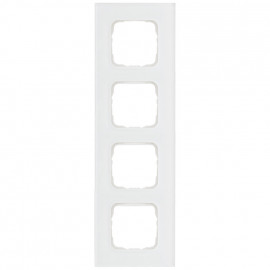 Abdeckrahmen Schalterprogramme, 4 fach, Glas klar / weiß, KLEIN SI®