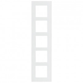 Schaltereinsatz Abdeckrahmen, 5 fach, Glas klar / weiß, KLEIN® K55