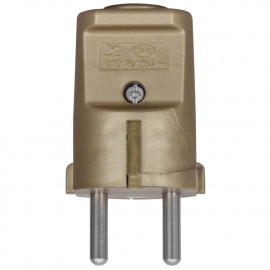 Schutzkontakt Duroplast Stecker, gold - Kaiser