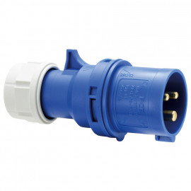 CEE Stecker, 3-polig, 16A/230V, IP44  spritzwassergeschützt