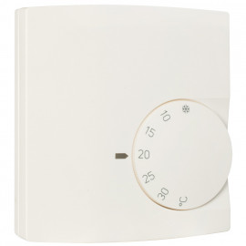 Raumthermostat Aufputz, 230V / 10A, +5 bis +30°, Öffner, reinweiß