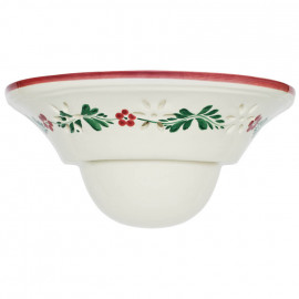 Keramik Wandleuchte  mit Blumenmuster handbemalt 1 x E27/100W