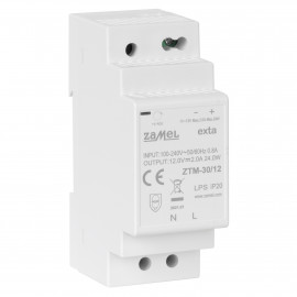 Reiheneinbau Netzteil, 12V-DC  Eingang AC 100-240V Ausführung 30W (2A)