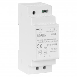 Reiheneinbau Netzteil, 24V-DC / 30W (1,25A) mit Überlast- und Überspannungsschutz