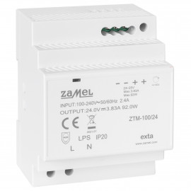 Reiheneinbau Netzteil 24V-DC / 92W (3,83A) mit Überlast- und Überspannungsschutz