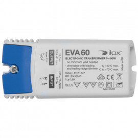 Elektronische Halogentrafos NV Sicherheitstrafo, 230V / 11,5V / 0-60W Ilox