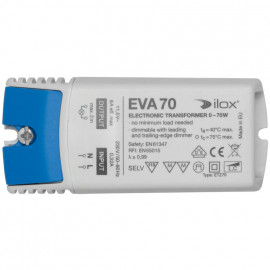 Elektronische Halogentrafos NV Sicherheitstrafo, 230V / 11,5V / 0-70W Ilox