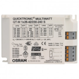 Vorschaltgerät, QUICKTRONIC QTP-M, 2 x 220-240V / 26-32W Osram