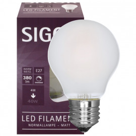 LED Fadenlampe, AGL, E27 / 4W, matt, 360 lm, dimmbar, Sigor