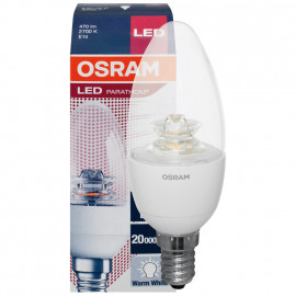 LED Lampe, Kerze, PARATHOM CLASSIC B, E14 / 6W, klar, 470 lm, Osram