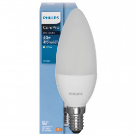 LED-Lampe, CorePro LEDcandle, Kerzen-Form, matt, E14, 2700K