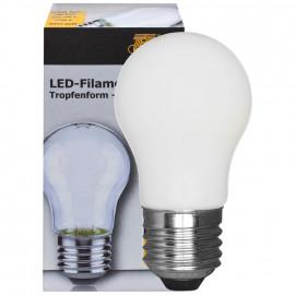 LED Fadenlampe, Tropfen Form, E27 / 2W, softweiß, 238 lm, TS Electronics