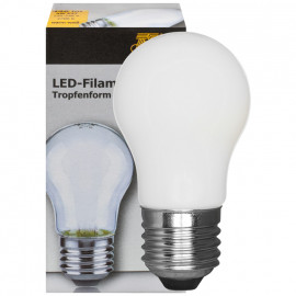 LED Fadenlampe, Tropfen Form, E27 / 4W, softweiß, 446 lm, TS Electronics