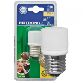 LED Lampe, Form Birne, E27 / 3W, opal, 230 lm, Heitronic